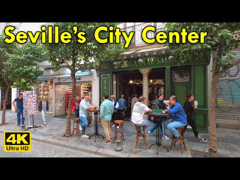 Seville’s City Center - 4k Virtual Walking Tour, Spain 🇪🇸