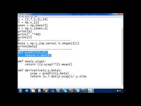 Machine Learning Session 22 Gradient Descent With Python Numpy