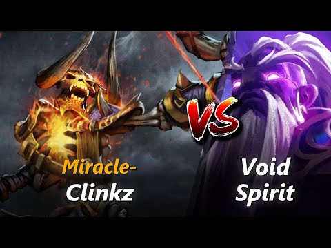 How to Clinkz mid vs Void Spirit (feat. Miracle-) | First 10 minutes