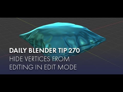 Daily Blender Tip 270 - Hide vertices from proportional editing (Blender 2.7 & 2.8)