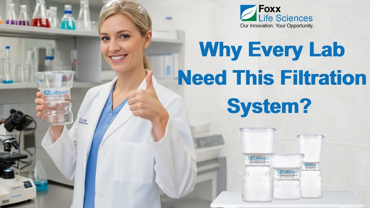 EZLabpure™ Sterile Disposable Bottle Top Vacuum Filter Units with 0.1 µm PES Membrane for Mycoplasma Removal, 1,000 mL, 12/CS — video 1