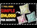 MAKE PASSIVE INCOME Selling Pillow Covers Using FREE AI TOOLS