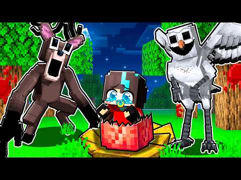 CREATE a 99-NIGHT Family in the Forest in Minecraft! 🦌😮