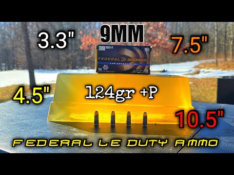 .45 auto +P Ammo Test (Speer Gold Dot VS Federal HST)