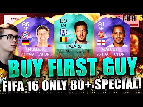 FIFA 16: BUY FIRST GUY CHALLENGE (DEUTSCH) - FIFA 16 ULTIMATE TEAM - NUR 80+ SPIELER!!!
