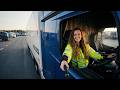 Woman Truck Driver In Europe 700km Bobtail Real Truckerlife