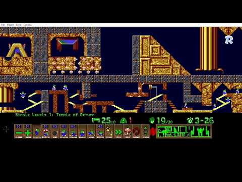 Lemmings custom - "Temple of Return" by Luis ( Superlemmini version )