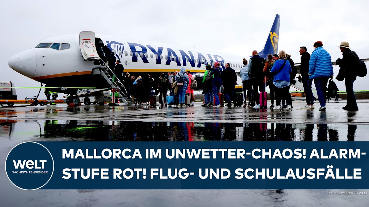 MALLORCA: Höchste Unwetter-Warnung auf spanischer Insel! Flug und Schulausfälle! Ausnahmezustand!