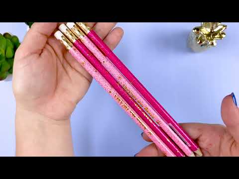 Vídeo do produto Lápis Preto Redondo Corpo com Glitter (Caixa com 72 unidades) -  Sortido