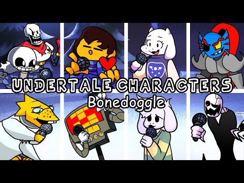 FNF Bonedoggle but Every Turn UNDERTALE Character Sings It