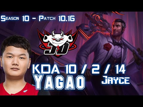 JDG Yagao JAYCE vs ZOE Mid - Patch 10.16 KR Ranked