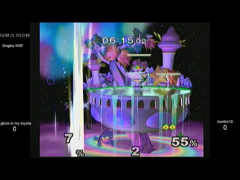 GCM 21 SSBM - glock in my toyota (Falco, Game & Watch) vs. bonfire10 (Sheik) - Melee WSF
