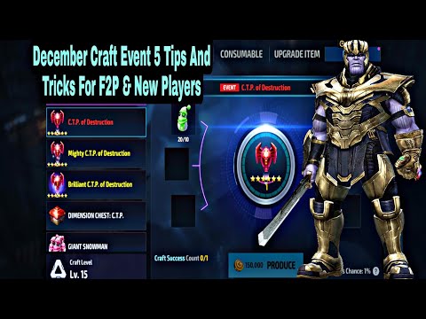 December Craft Event 5 Tips And Tricks For F2P & New Players - Marvel Future Fight