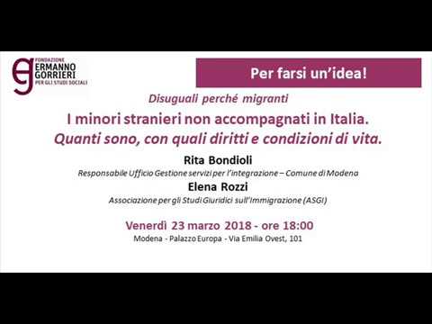 Disuguali perchè minori migranti. I minori stranieri non accompagnati in Italia.