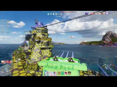 World of Warships: Full Round of T9 IJN Azuma (UYGLZ-Music: What If "Dead Eye" Skill Still Exist)