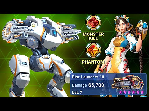 Paragon with Disc Launcher 16 - Phantom - Mech Arena