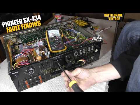 VINTAGE PIONEER SX-434 RECEIVER AMPLIFIER JAPAN 1974 FAULT FINDING REPAIR HIFI AUDIO STEREO AMP UK