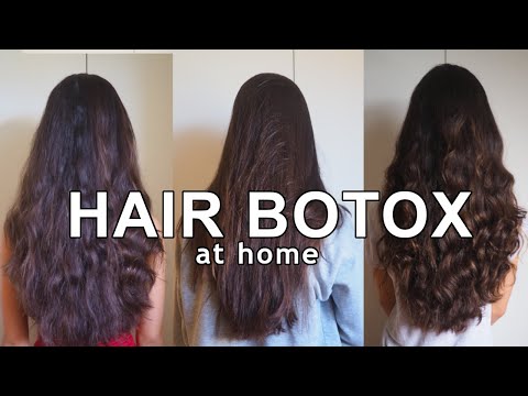 Trying hair botox at home l Brazilian hydrating...