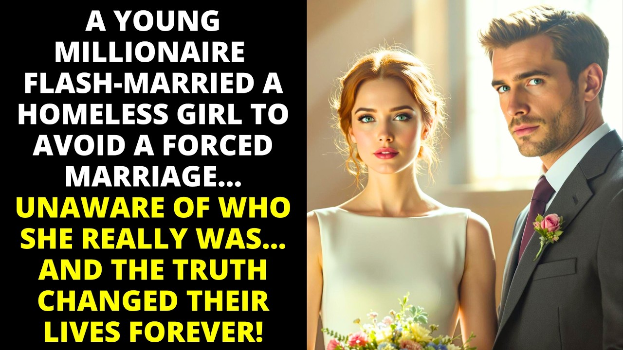 YOUNG MILLIONAIRE MARRIES HOMELESS GIRL TO ESCAPE ARRANGED MARRIAGE AND UNCOVERS A TOUCHING SECRET.