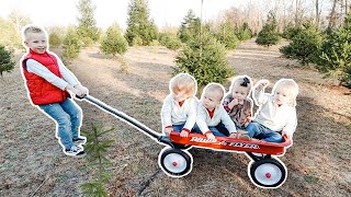 THEY HAD SO MUCH FUN! | Carson & Quadruplets ATTEMPT Christmas picture...Did we get it!