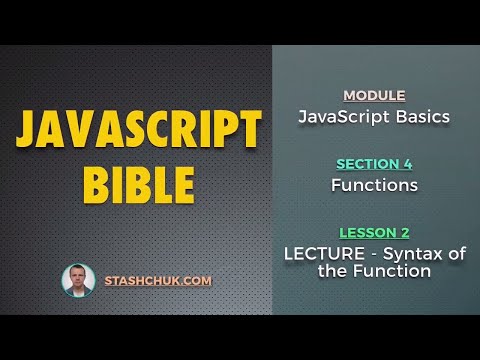02 LECTURE Syntax of the Function JAVASCRIPT BASICS Functions