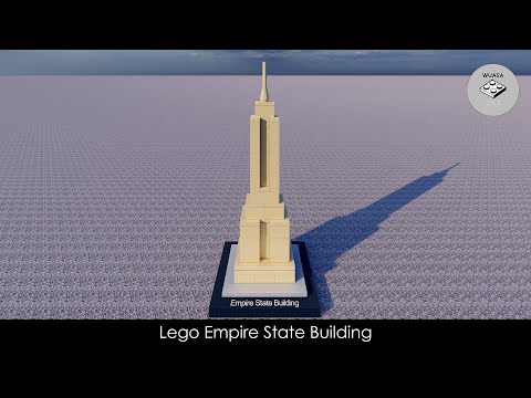 Lego Architecture Empire State Building 21002 done in Bricklink Studio 2.0 | Speed Build