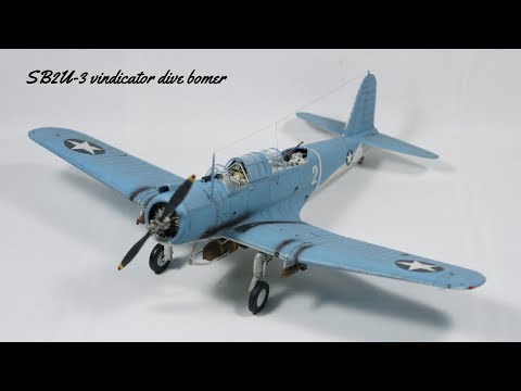 Dive Bomber plastic model SB2U-3 vindicator 1/48 Academy