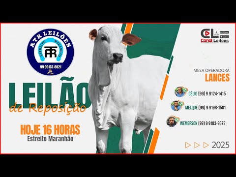 Canalleiloes.com | LEILÃO DE REPOSIÇÃO ATR LEILÕES | ESTREITO-MA 16/01/2026