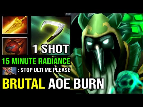 WTF 15MIN RADIANCE Solo Mid Necrophos Crazy Tank AoE DPS 1 Shot Everyone 7.31 Dota 2
