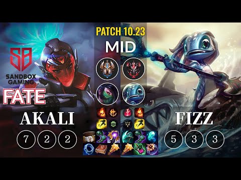 SB FATE Akali vs Fizz Mid - KR Patch 10.23