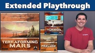 Terraforming Mars with Turmoil and Prelude expansions Extended Playthrough
