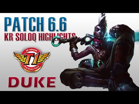 SKT T1 Duke - Ekko Top Lane - KR SoloQ Highlights