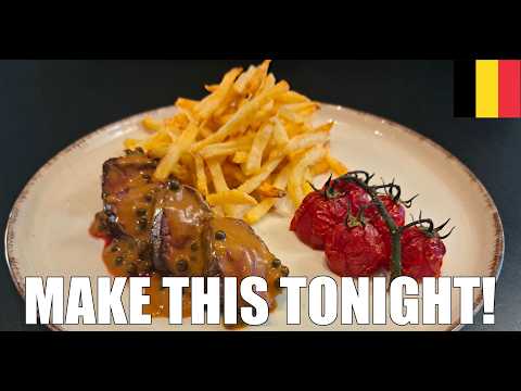 Steak Frites with Peppercorn Cream Sauce: A Belgian Recipe Guide
