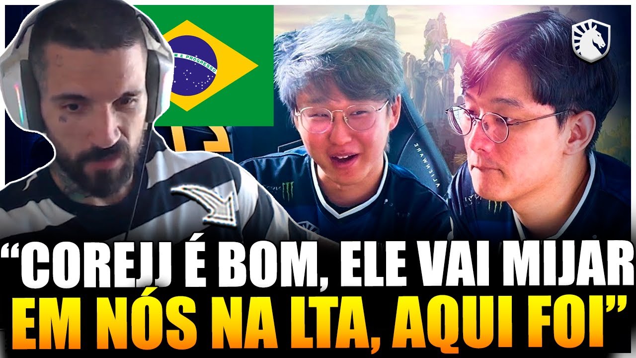 BRTT REAGE a BOTLANE DA LIQUID COREJJ e YEON SMURFANDO NA SOLOQ DO BRASIL