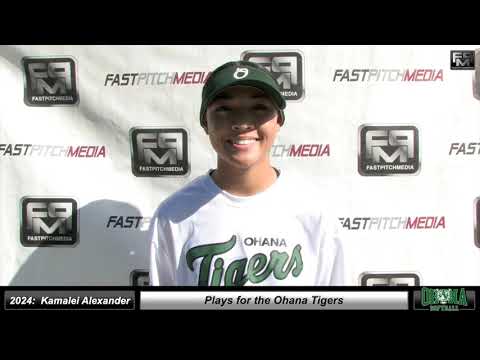 2024 Kamalei Alexander 4.0 GPA - Middle Infielder & Pitcher Softball Skills Video Ohana Tigers