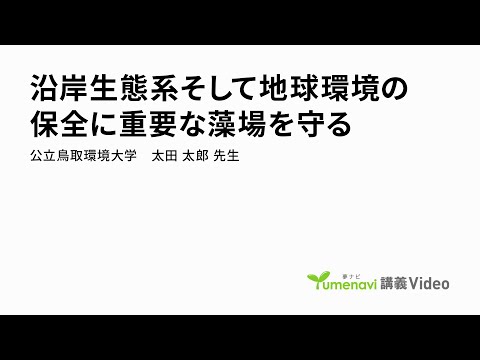 環境学科 沿岸生態系そして地球環境の保全に重要な藻場を守る（環境学部 准教授　太田 太郎）【夢ナビ講義】
