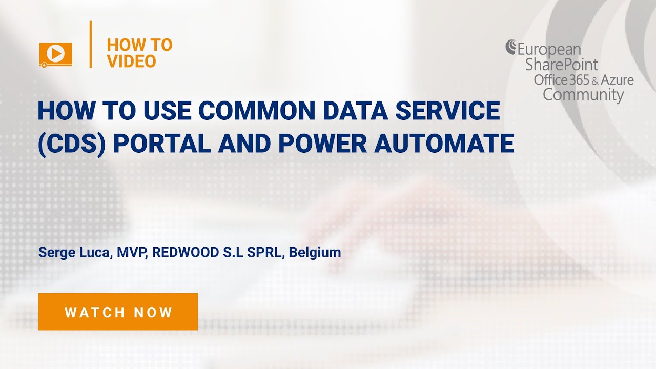 How To use Common Data Service (CDS) Portal and Power Automate