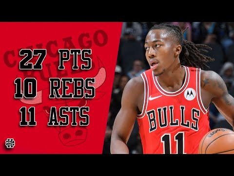 Ayo Dosunmu 27 pts 10 rebs 11 asts vs Spurs 24/25 season