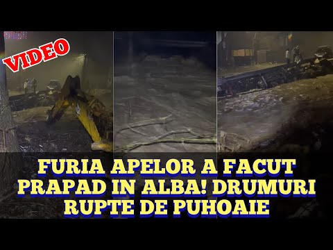 Inundatii devastatoare in Sohodol, Alba. Drumuri rupte, case inundate in prima zi de Craciun