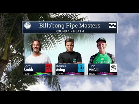 Smith vs Asing vs McGill Billabong Pipe Masters 2016 Round One, Heat 4