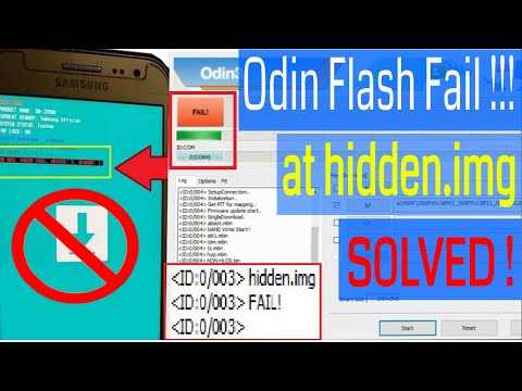 How To Solved ODIN flash fail at HIDDEN.IMG! While Flashing Any Samsung Phones Video