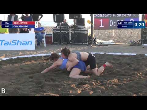 Round 1 Women's BW - 60 kg Final 1-2: F. INDELICATO (ITA) v. . CHRISTINA DE (GRE)