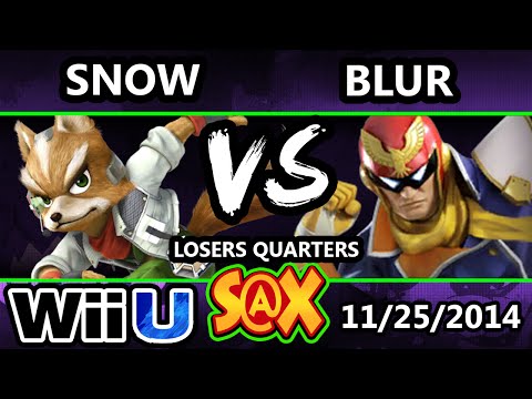 S@X - Snow (Fox) Vs. Blur (Captain Falcon) SSB4 Losers Quarters - Smash For Wii U