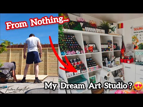 I Built My Dream Garden Art Studio From Scratch 🌿🎨 | Full Transformation & Creative Space Tour