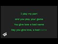 You Give Love A Bad Name Karaoke W Choirs