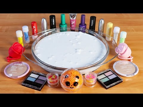 MIXING MAKEUP AND FLOAM INTO GLOSSY SLIME ! Relaxing Satisfying Slime Video | Tanya St Video