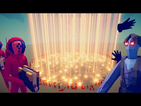 AMONG US GOD POWER IMPOSTER ARMY vs DARK PEASANT - Totally Accurate Battle Simulator TABS