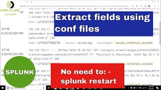 Field extraction in SPLUNK using conf files in search time