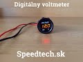 Palubný digitálny voltmeter - červený 5-48V - Video Youtube