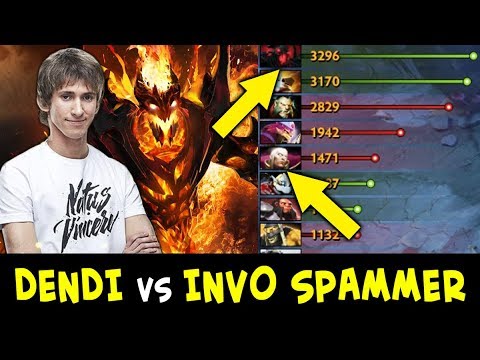 Dendi mid vs Invoker spammer — 200 IQ Shadow Fiend invisible kill